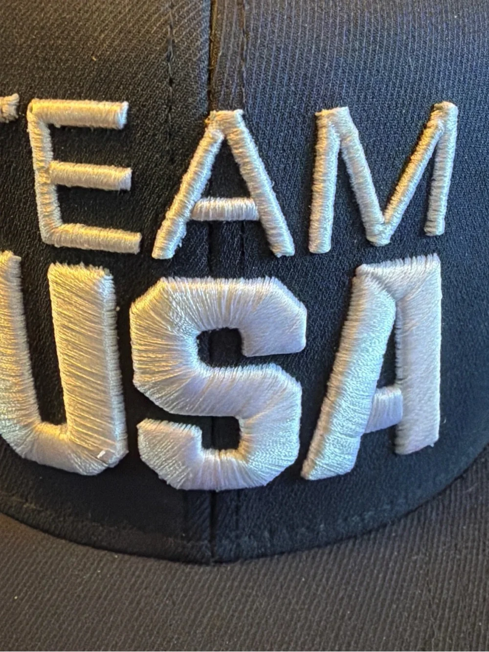 USA Olympic Team Apparel Adjustable Snap Back Hat Cap TEAM USA Navy Flag Rings